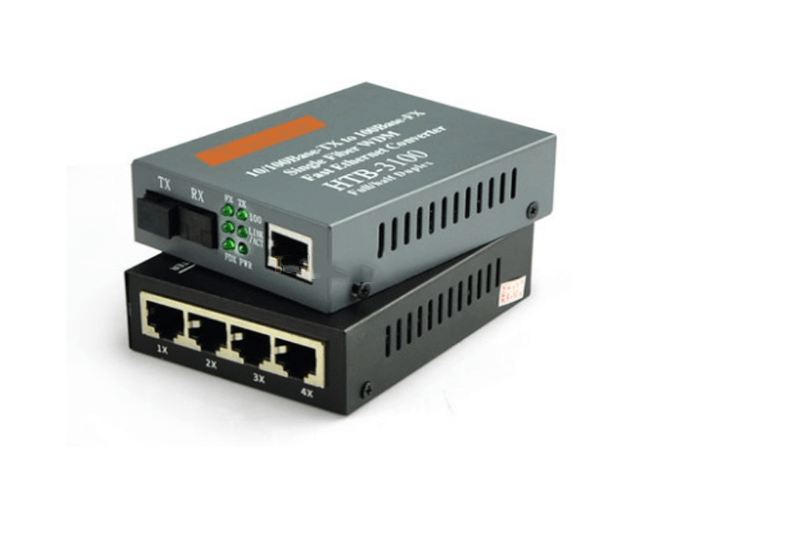 Bộ chuyển đổi quang điện Netlink 1 ra 4 LAN HTB-3100-HL-SF1004D