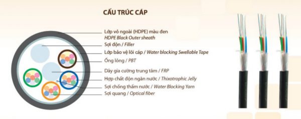 Cáp Quang Luồn Cống 8Fo