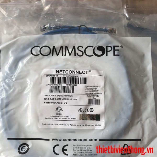 Dây nhảy mạng Cat5e 1.5m Commscope CO155D2-0ZF005