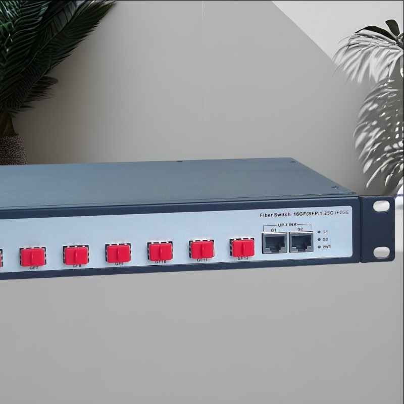 Switch quang 16 Port SFP + 2 Port Uplink Gigabit thiết bị tương đối nhỏ gọn