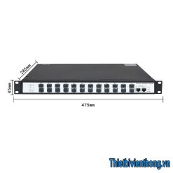 Switch quang 24 Port SFP + 2 Port Uplink Gigabit