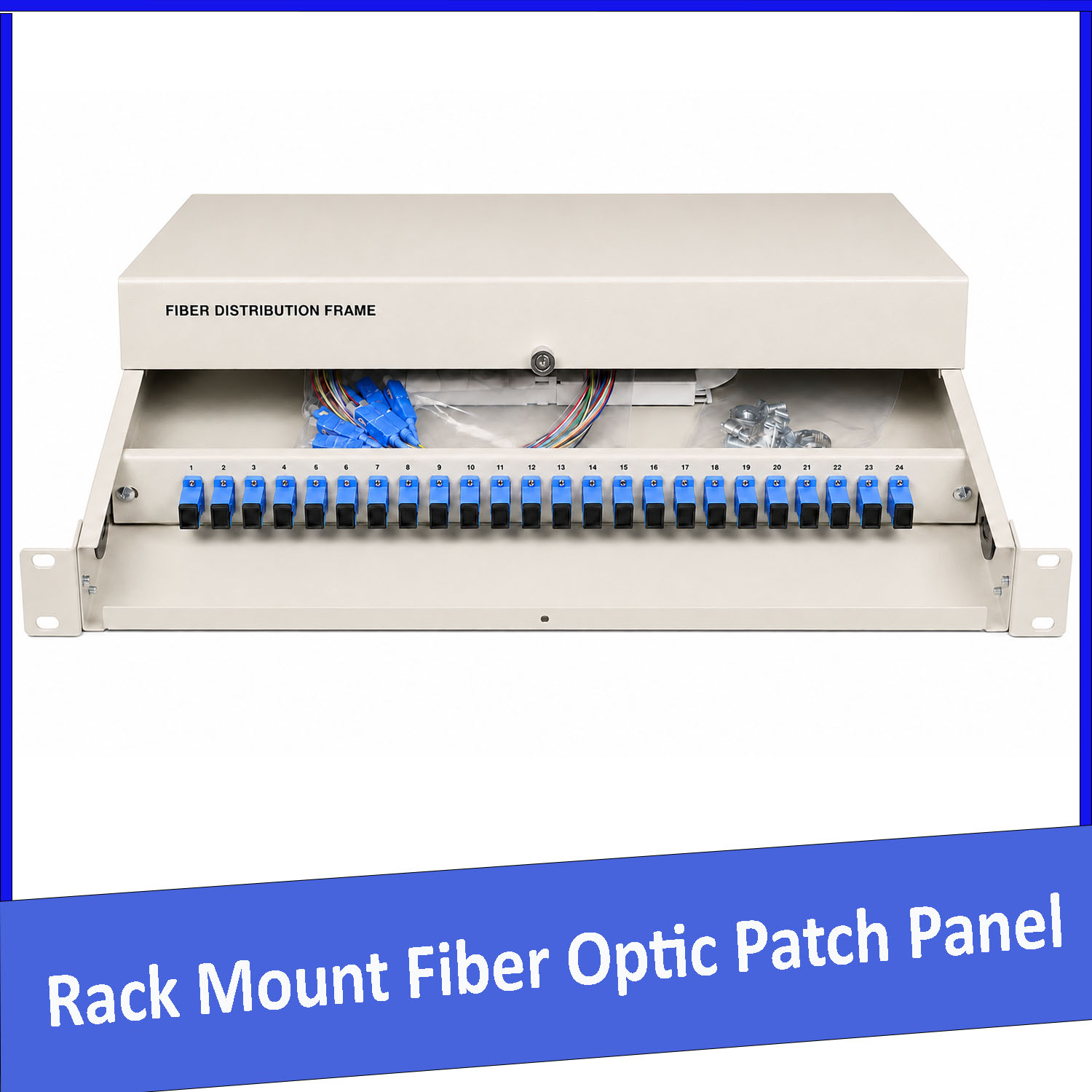 Hộp phối quang ODF 24FO lắp rack chuẩn SC/UPC ( 24 sợi , 24 core )