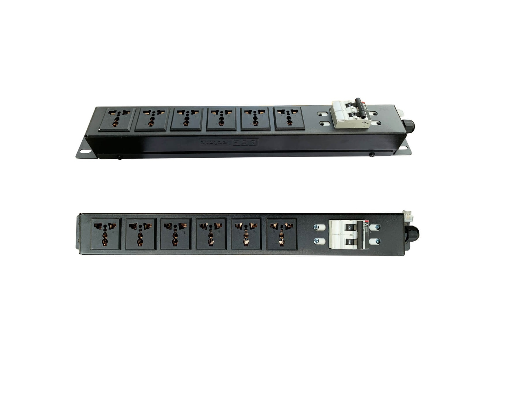 Ổ cắm điện , Thanh nguồn PDU 6 ổ đa dụng có MCB 16A 1U gắn rack 19"