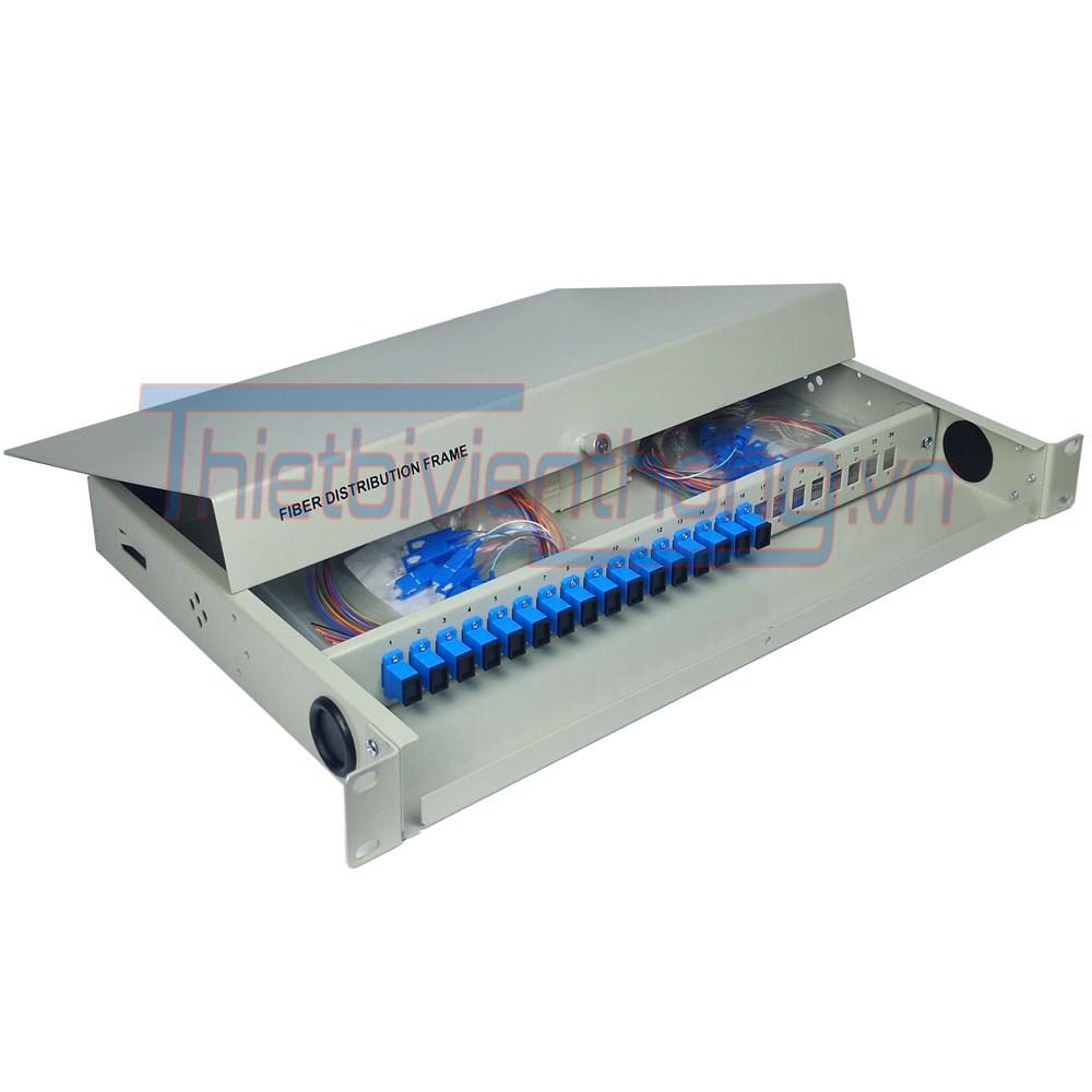 Hộp phối quang ODF 16FO lắp rack chuẩn SCUPC ( 16 sợi , 16 core ) -1