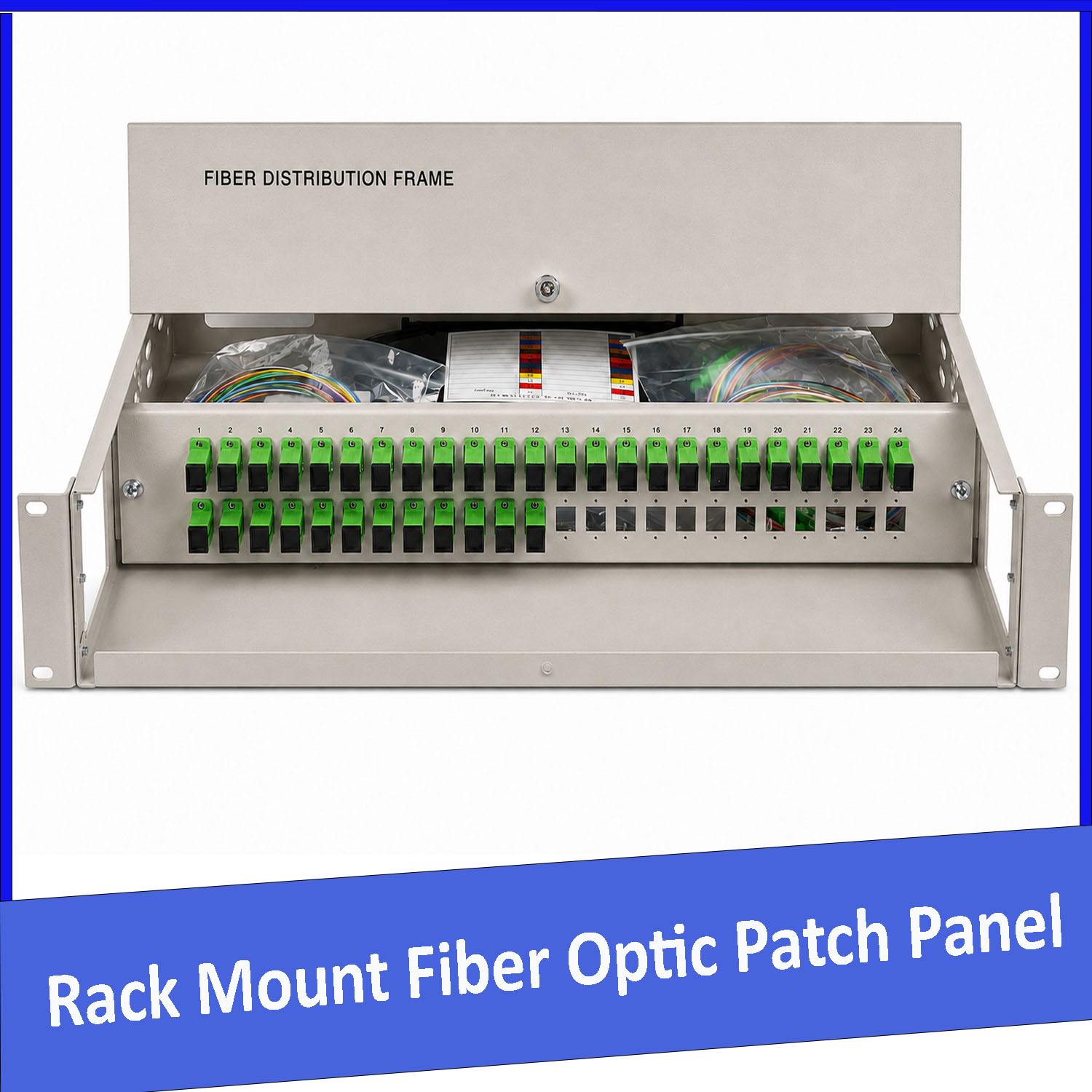 Hộp phối quang ODF 36FO lắp rack chuẩn SC/APC ( 36 sợi , 36 core )