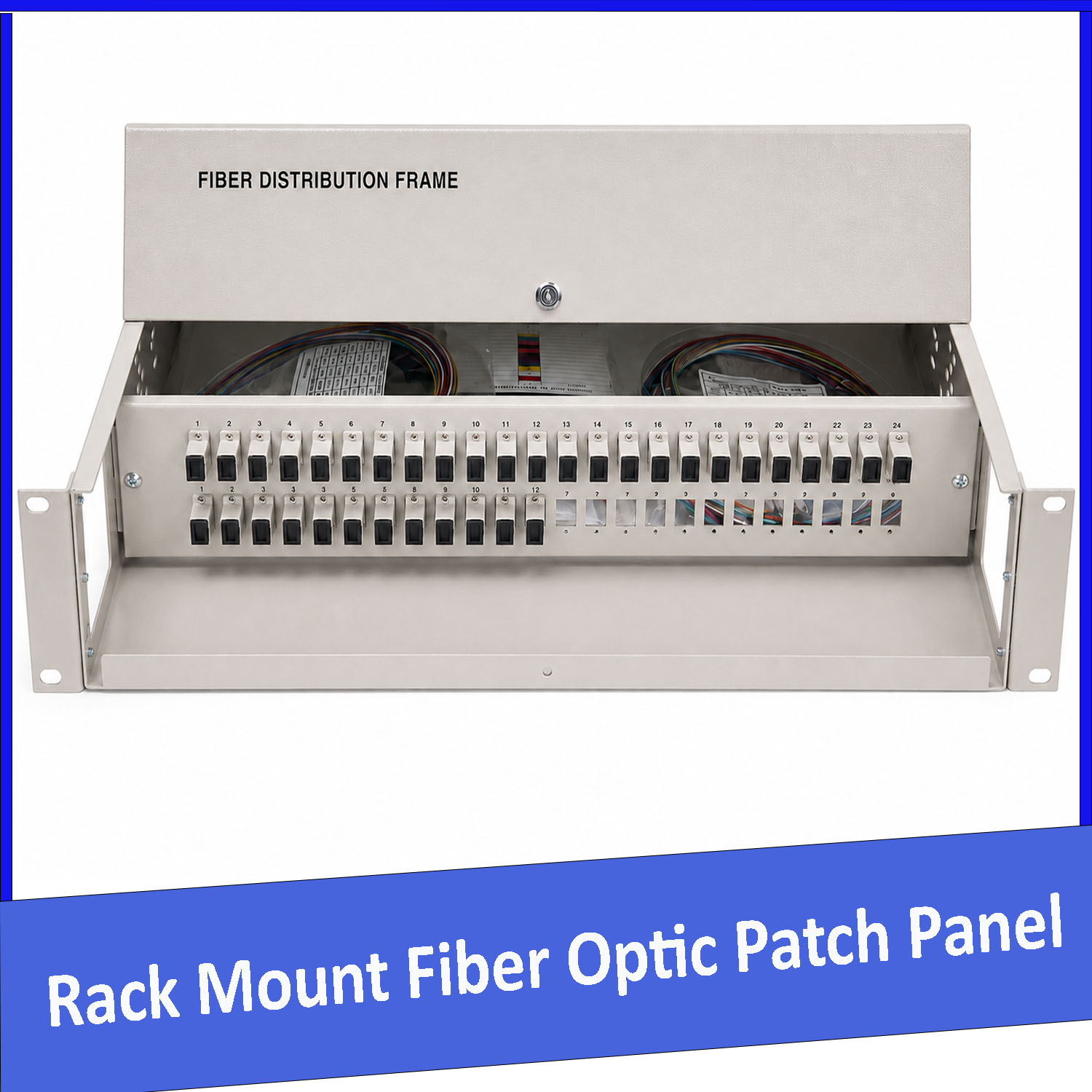 Hộp phối quang ODF 36FO lắp rack khay trượt multimode SC OM2 OM3 ( 36 sợi , 36 core )
