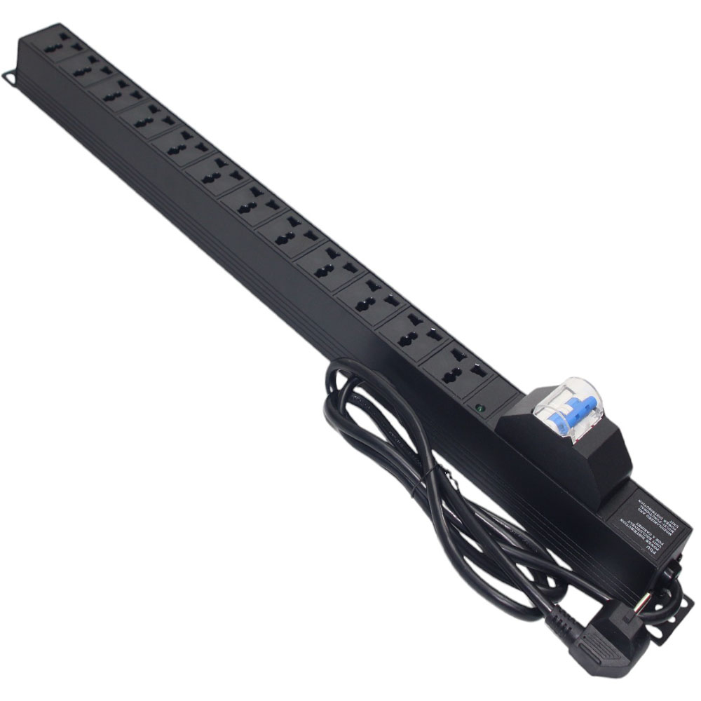 Ổ cắm điện, Thanh nguồn PDU 12 ổ đa dụng có APTOMAT MCB 32A dây dài 1.5M -1