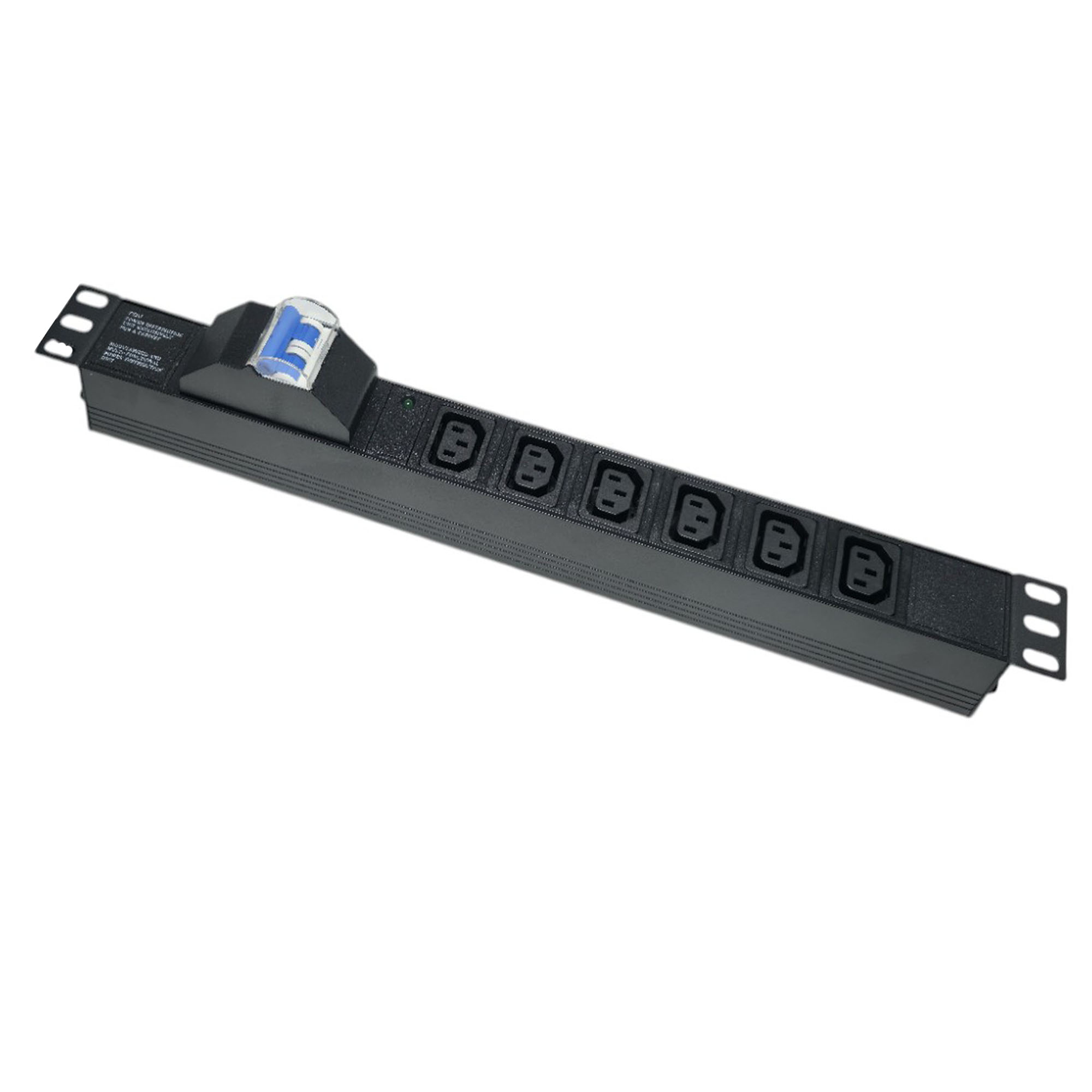 Ổ cắm điện, Thanh nguồn PDU 6 ổ cắm chuẩn C13 có APTOMAT MCB gắn rack 19"