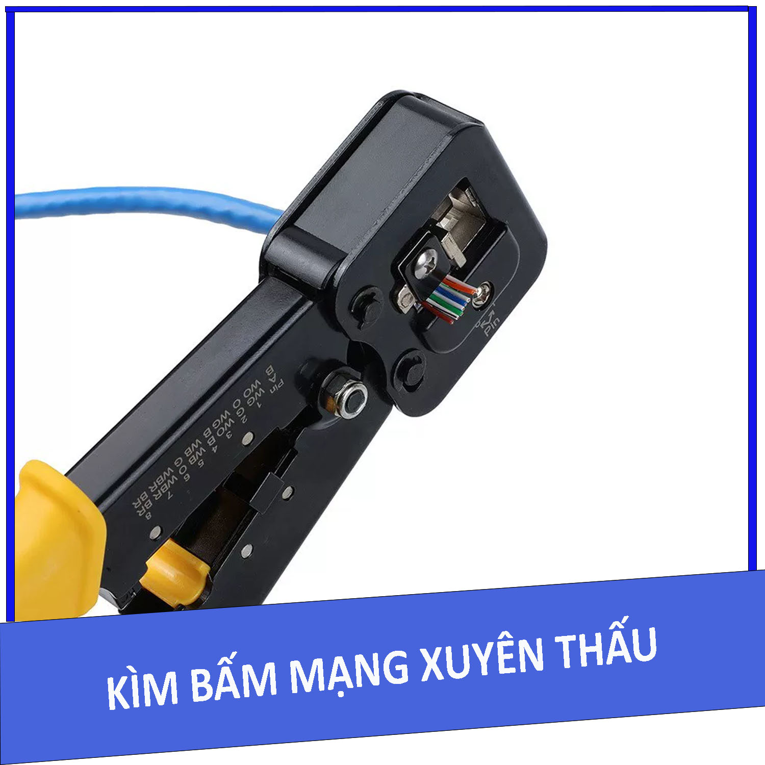Kềm bấm mạng - Kìm bấm mạng xuyên thấu HS-2186C
