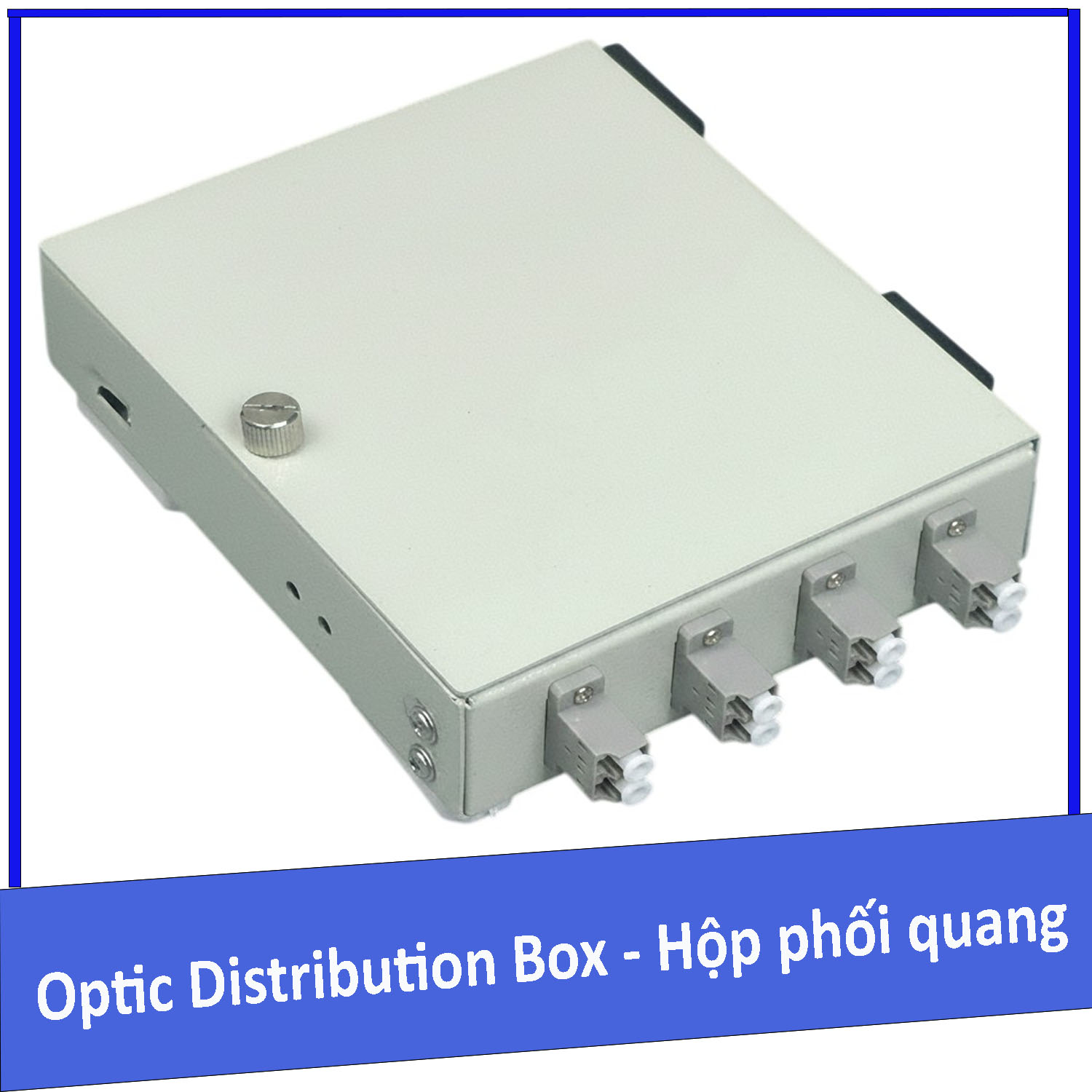 Hộp phối quang ODF 4FO gắn tường bằng thép Multimode OM2 LC/UPC ( Mini Box ODF 4FO )