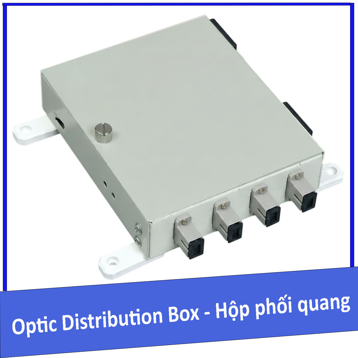Hộp phối quang ODF 4FO gắn tường bằng thép Multimode OM2 SC/UPC ( Mini Box ODF 4FO )
