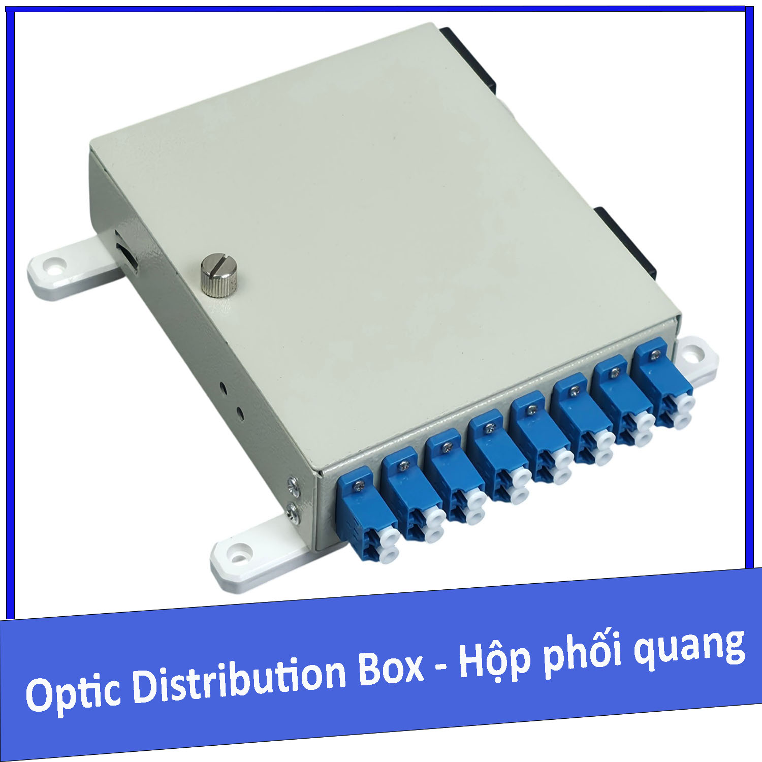 Hộp phối quang ODF 8FO gắn tường bằng thép Singlemode LC/UPC