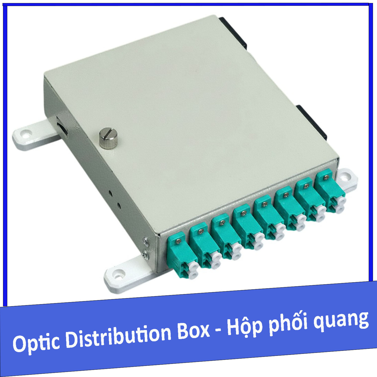 Hộp phối quang ODF 8FO gắn tường bằng thép Multimode OM3 LC/UPC