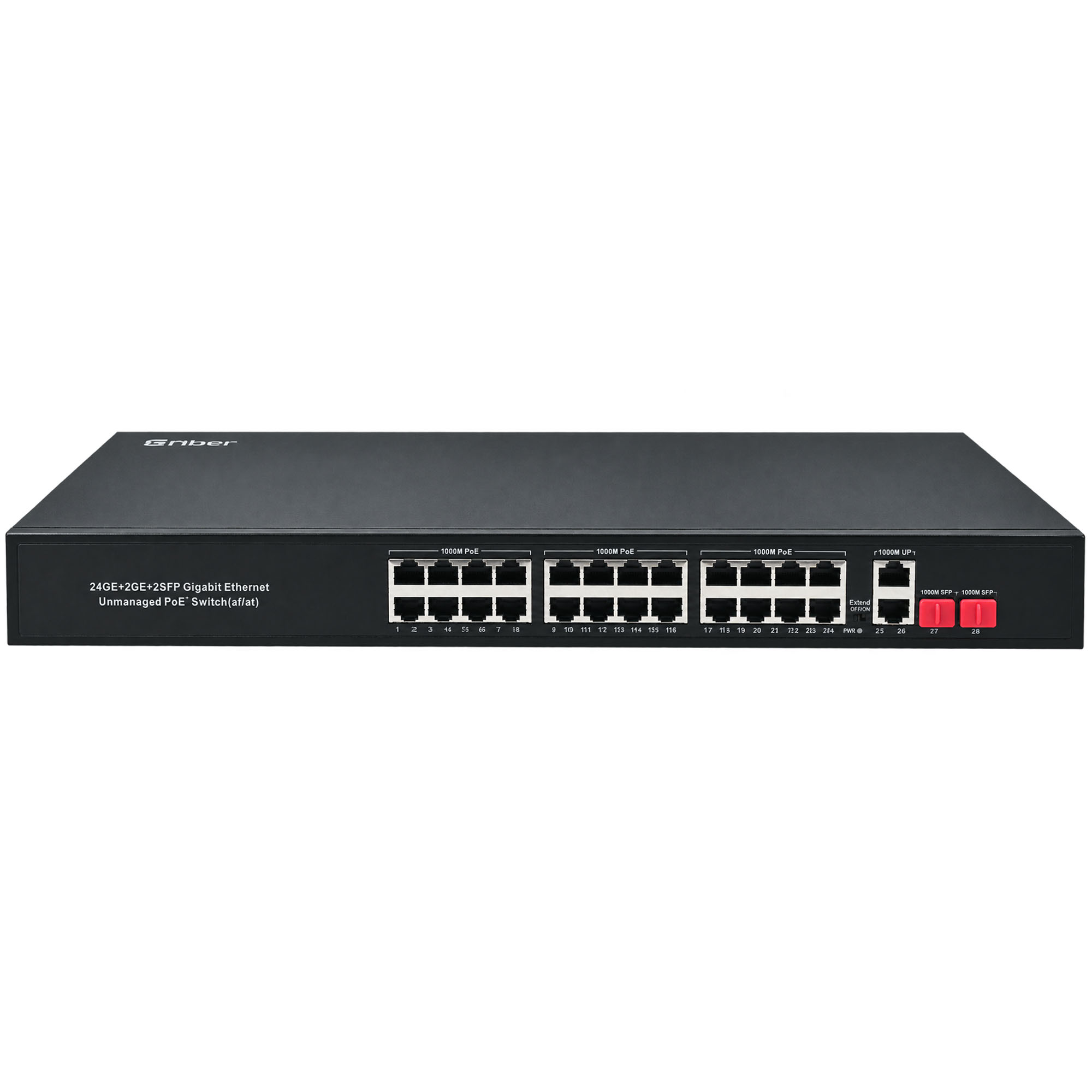 Thiết bị chuyển mạch 24 cổng POE 10/100/1000M 2 cổng Uplink RJ45 + 2 cổng SFP Model: GF-G24PS4-2G2F